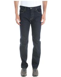 Armani Jeans - Logo Logo Denim Trousers - Lyst