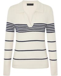 Nili Lotan - Lucille Striped Cashmere Polo Sweater - Lyst