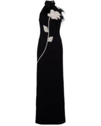 Rebecca Vallance - Starlight Embellished Feather-Trimmed Gown - Lyst