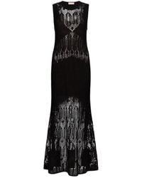 Liu Jo - Long Openwork Knit Dress - Lyst