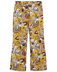 Max Mara - Pattern Printed Casual Pants - Lyst