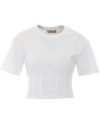 Twinset - Bustier Detail T-Shirt - Lyst