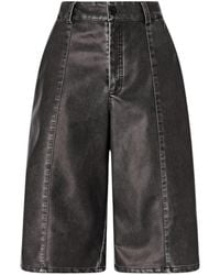 Pinko - Vintage-Effect Bermuda Shorts - Lyst
