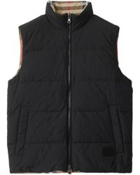 Burberry - Reversible Check Nylon Puffer Gilet - Lyst