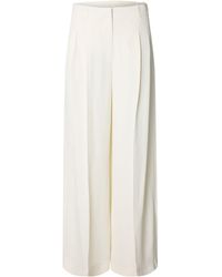 SELECTED - Pleat-Detail Wide-Leg Trousers - Lyst