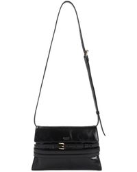Moschino - Buckle-Fastening Leather Shoulder Bag - Lyst