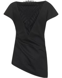 JW Anderson - Jw Anderson Lace Panelled Asymmetric Blouse - Lyst