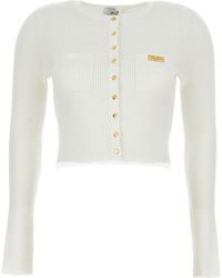 Elisabetta Franchi - Micro-Braided Knit Cardigan - Lyst