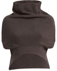 Rick Owens - Boiled Cashmere Blend Knit Draped Top - Lyst
