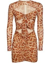 GIUSEPPE DI MORABITO - Printed Silk Georgette Mini Dress - Lyst