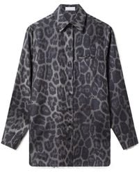 Stella McCartney - Leopard Printed Long Sleeved Shirt - Lyst