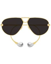Bottega Veneta - Eyewear Drop Aviator Sunglasses - Lyst