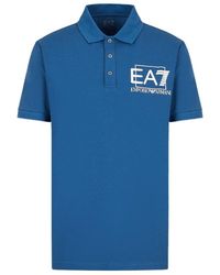 EA7 - Color Collision Logo Polo Shirt - Lyst