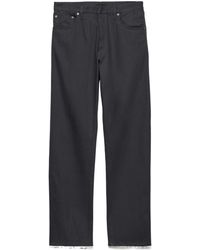 Prada - Regular Raw Denim Jeans - Lyst