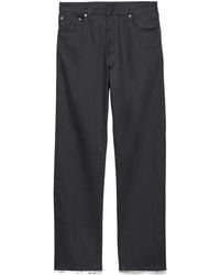 Prada - Regular Raw Denim Jeans - Lyst