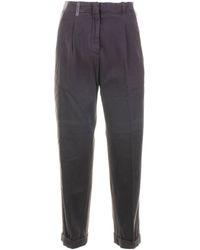 Peserico - Pleated Straight Leg Trousers - Lyst
