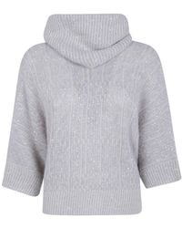 D.exterior - Kimono-Style Turtleneck Sweater - Lyst