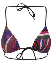 PUCCI - Pucci Iride Print Triangle Bikini Top - Lyst