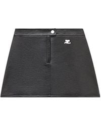 Courreges - Courrèges Reedition Logo Patch Mini Skirt - Lyst
