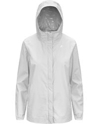 K-Way - Waterproof Zip Hooded Jacket - Lyst