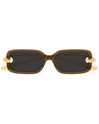 Bottega Veneta - Eyewear Rectangular Frame Sunglasses - Lyst