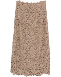 Ermanno Scervino - Floral-Lace Midi Skirt - Lyst