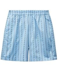 Versace - Greca-Pattern Striped Shorts - Lyst
