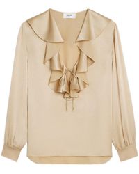 Celine - Blouse With Jabot - Lyst