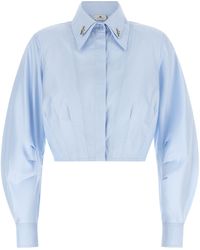 Elisabetta Franchi - Cropped Shirt With Charms - Lyst