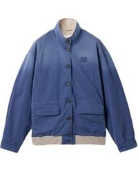Miu Miu - Old Washed Twill Blouson Jacket - Lyst