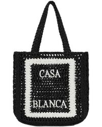 CASABLANCA - Logo Detailed Top Handle Bag - Lyst