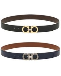 Ferragamo - Reversible And Adjustable Gancini Belt With Switch Buckle - Lyst