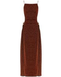 Oséree - Oséree Shell-Detail Lurex Maxi Dress - Lyst
