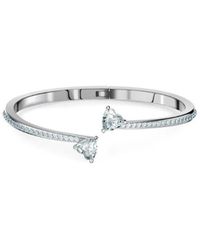 Swarovski - Mesmera Heart-Motif Crystal-Embellished Bangle - Lyst