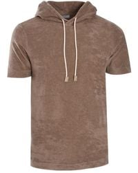 Gran Sasso - Short-Sleeve Hoodie - Lyst