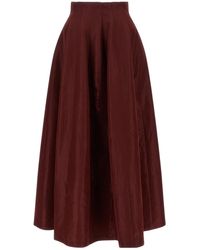 Alberta Ferretti - Panel-Construction A-Line Midi Skirt - Lyst
