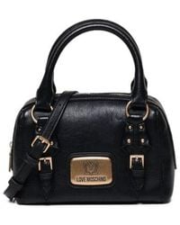 Moschino - Love Logo Plaque Top Handle Bag - Lyst
