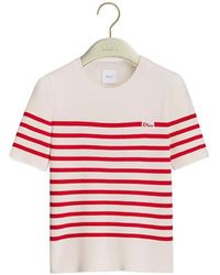 Dior - Iviera Mariniere Short-Sleeved Sweater - Lyst