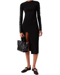 Stella McCartney - Slit Detailed Long-Sleeve Dress - Lyst