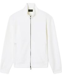 Emporio Armani - Zip-Up High Neck Sweatshirt - Lyst