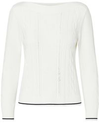 Liu Jo - Color-Contrast Trim Sweater - Lyst