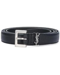Saint Laurent - Monogram Appliqué Belt - Lyst