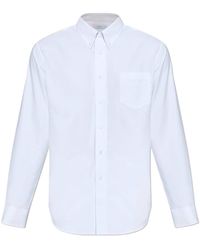 Givenchy - Paris Logo Embroidered Long-Sleeved Shirt - Lyst