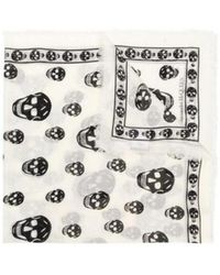 McQueen - All-Over Skull Logo Scarf - Lyst