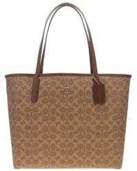 COACH - Logo Pattern Tote Bag - Lyst
