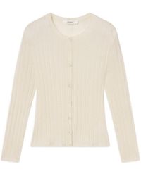 FRAME - Long-Sleeved Knitted Cardigan - Lyst
