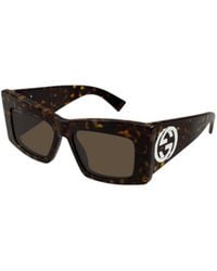 Gucci - Eyewear Rectangular Logo-Detail Sunglasses - Lyst