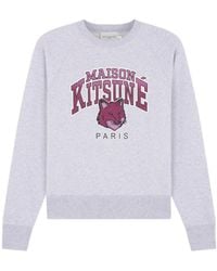 Maison Kitsuné - Maison Kitsuné Logo Printed Knit Jumper - Lyst