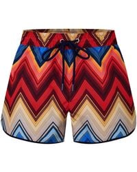 Missoni - Zigzag Print Beach Swim Shorts - Lyst