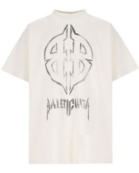 Balenciaga - Bb Logo Printed Large Fit T-Shirt - Lyst